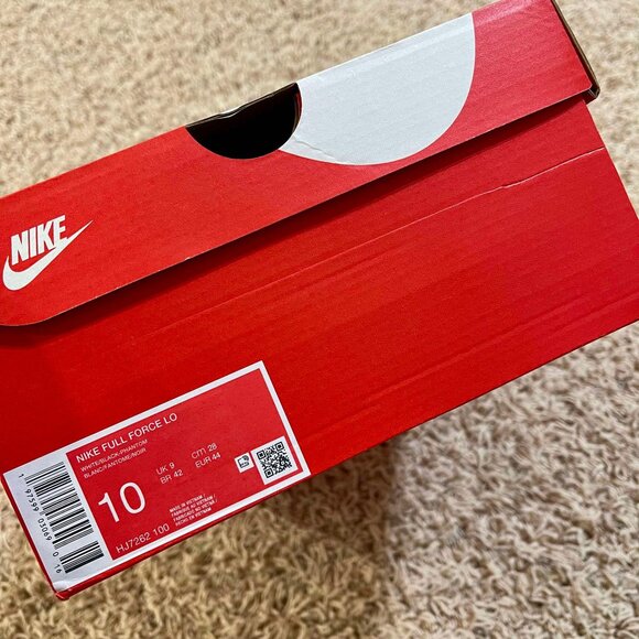 NEW Nike Men’s Full Force Low Top Sneakers Shoes HJ7262-100, Size 9 or 10 - Picture 9 of 16
